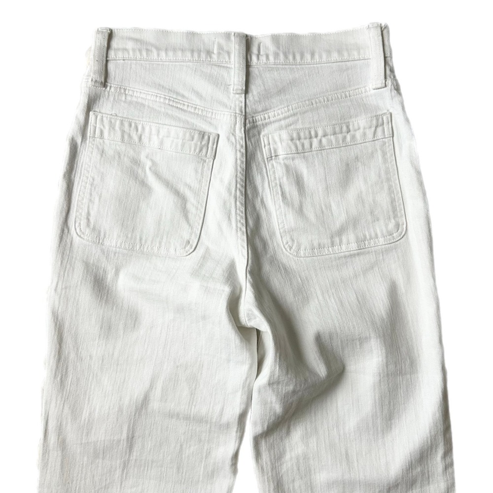 Madewell The Perfect Vintage Wide Leg Crop Jean White High Rise Patch Pocket 27 - Picture 5 of 8